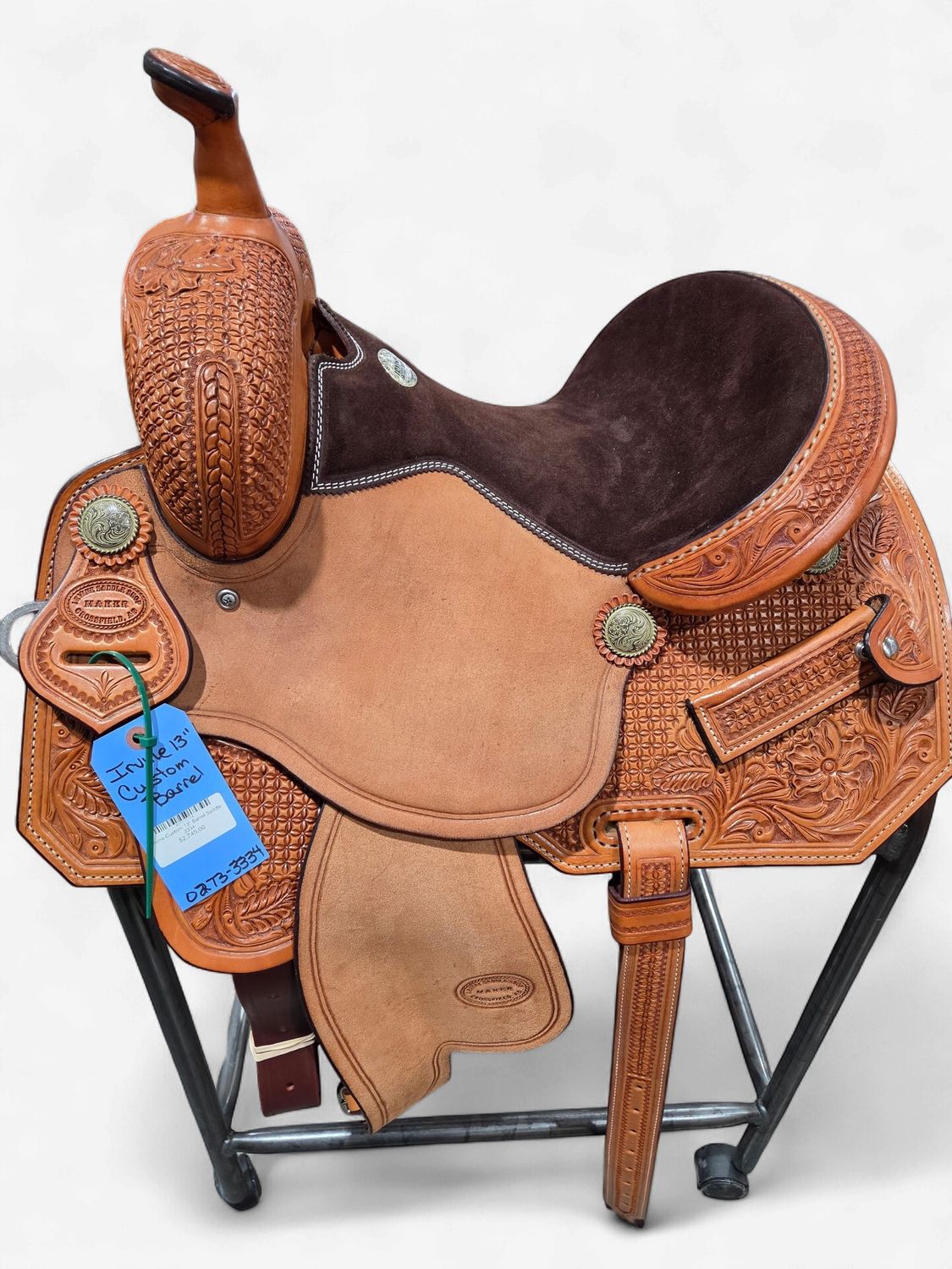 Irvine Custom 13"  Barrel Saddle 3334