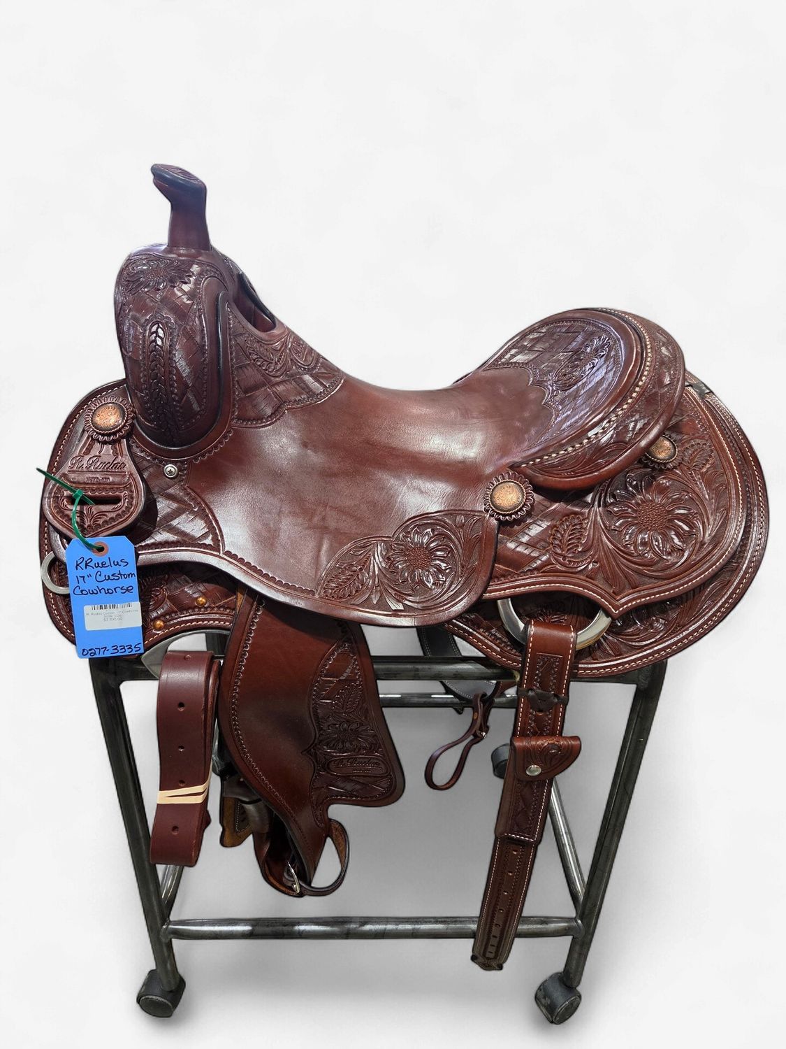 R. Ruelas  Custom 17" Cowhorse Sddle 3335