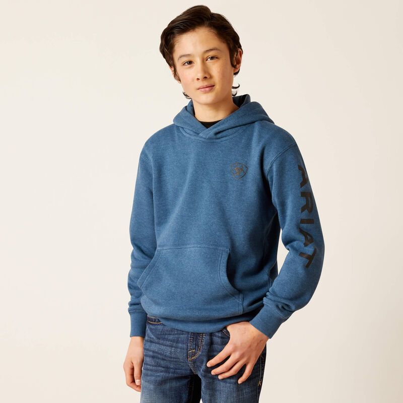 Ariat Youth Ariat Logo Hoodie - Poseidon