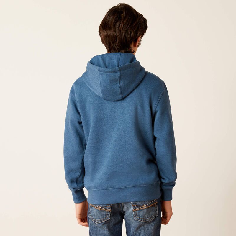 Ariat Youth Ariat Logo Hoodie - Poseidon