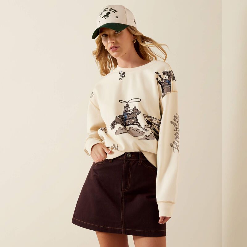 Ariat Women's Rancher Sweatshirt - Parchment