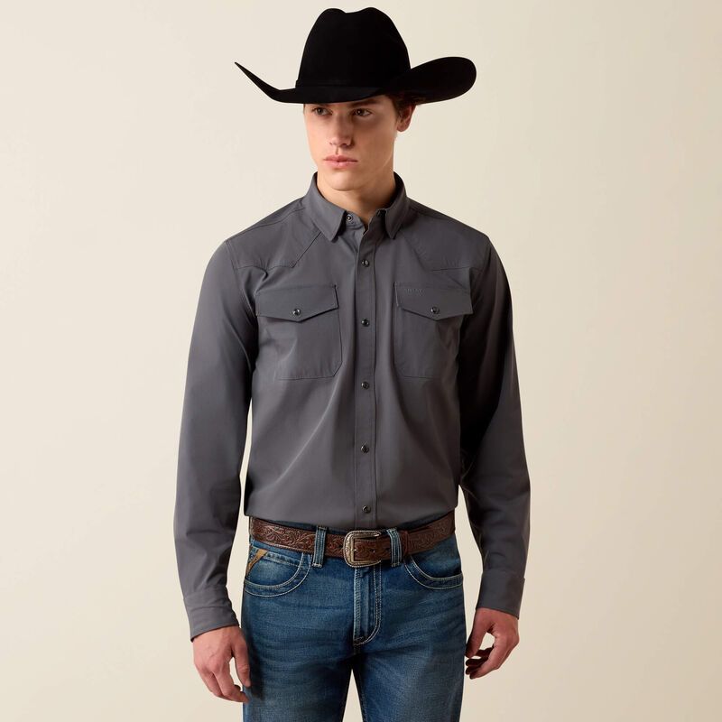 Ariat Men's FrontierTough VentTEK Western Fitted Snap Shirt