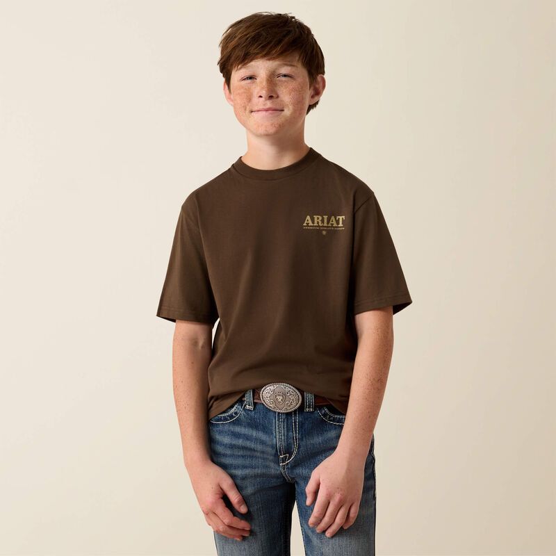 Ariat Youth Ariat Mountain Bull T-Shirt - Turkish Coffee