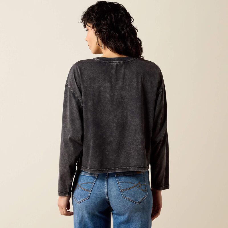 Ariat Women's Steer Story Long Sleeve T-Shirt - Black