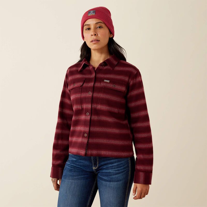 Ariat Women's Rebar Heavy Flannel Work Shirt - Windsor Wine