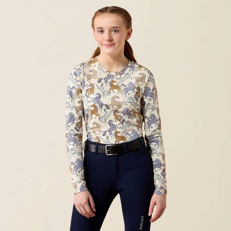 Ariat Youth Horsin' Around T-Shirt - Antique White Print