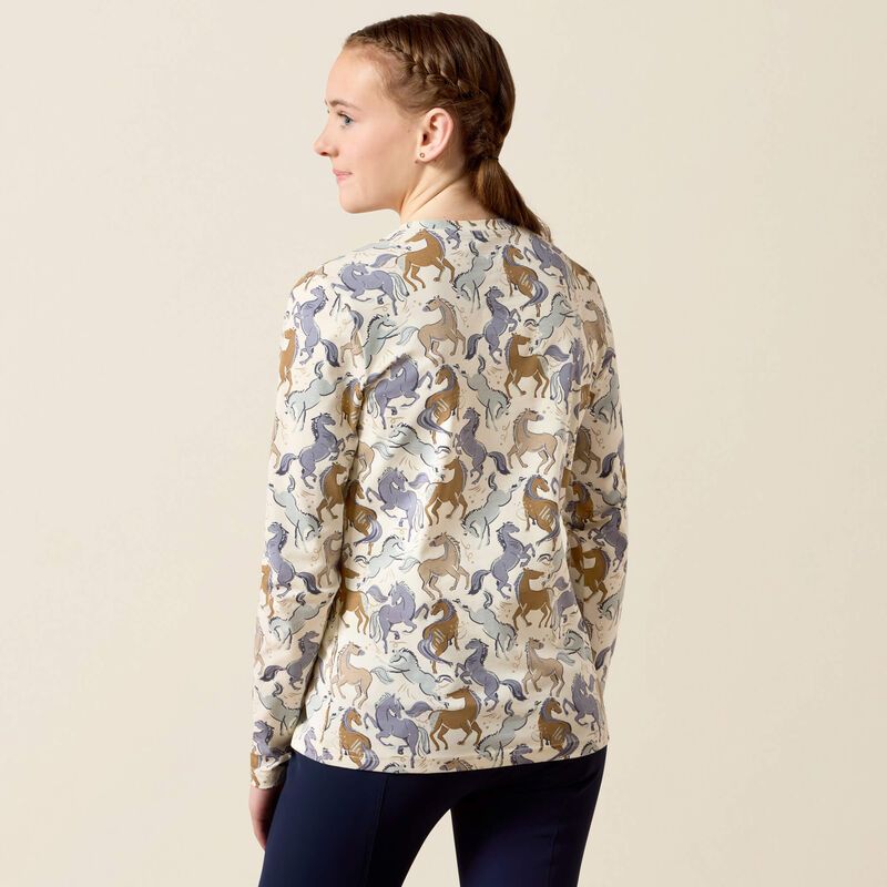 Ariat Youth Horsin' Around T-Shirt - Antique White Print