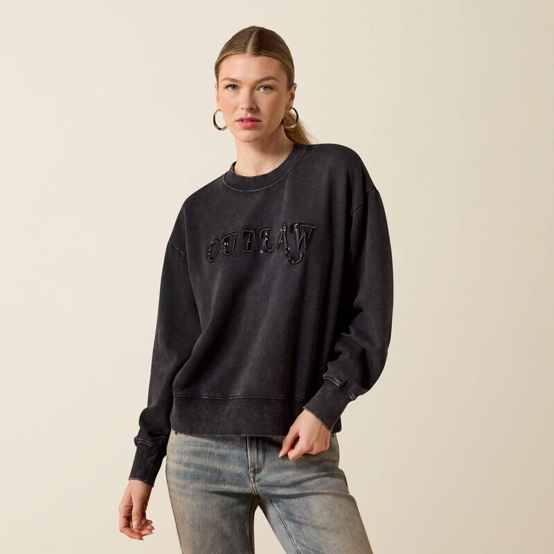 Ariat Women's Outlaw Sweatshirt - Black Lava