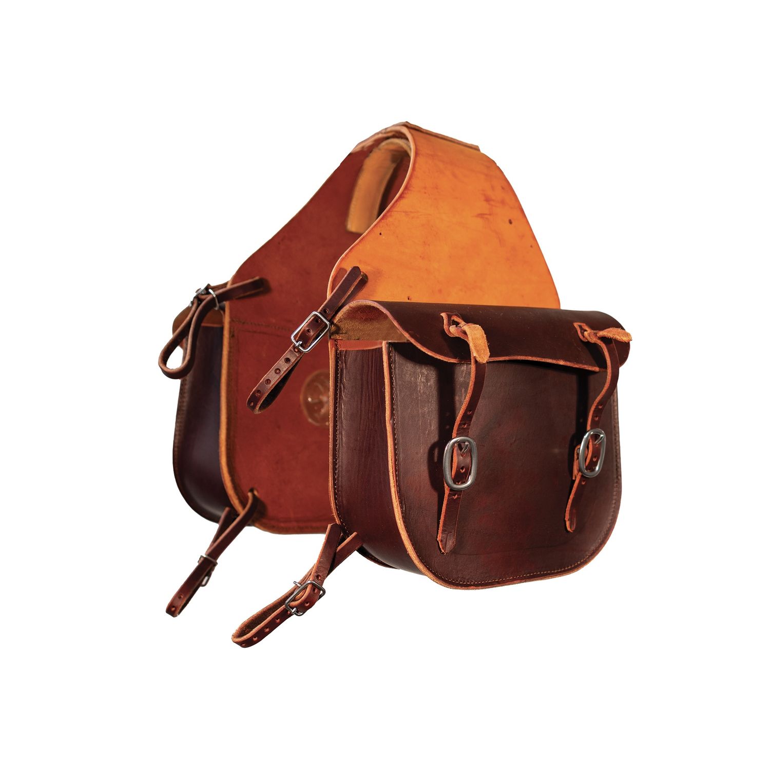 Professional’s Choice Large Leather Saddle Bag, 2 Pocket