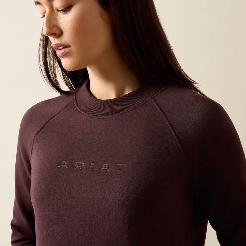 Ariat Women's Martine Sweatshirt, Color: Chocolate Plum, Size: S