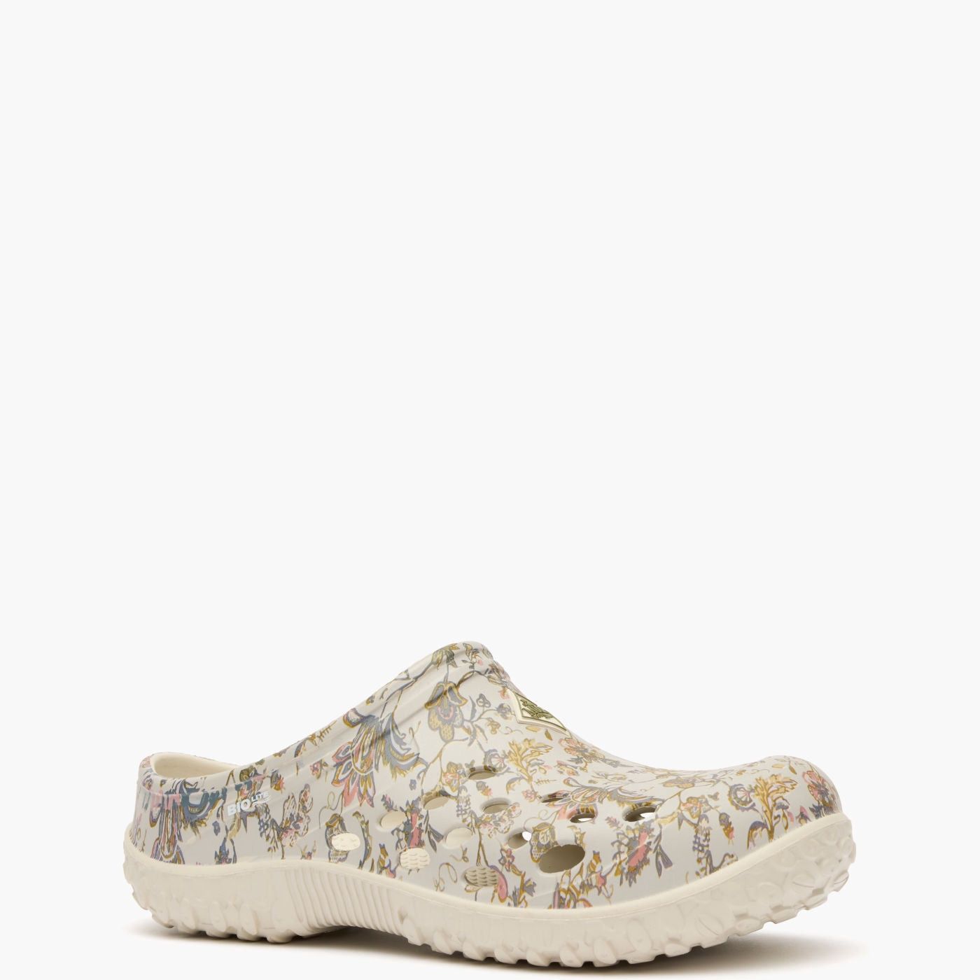 Muck Boots Women's Muckster Lite EVA Clog, Color: Light Gray Floral, Size: 6, Width: M