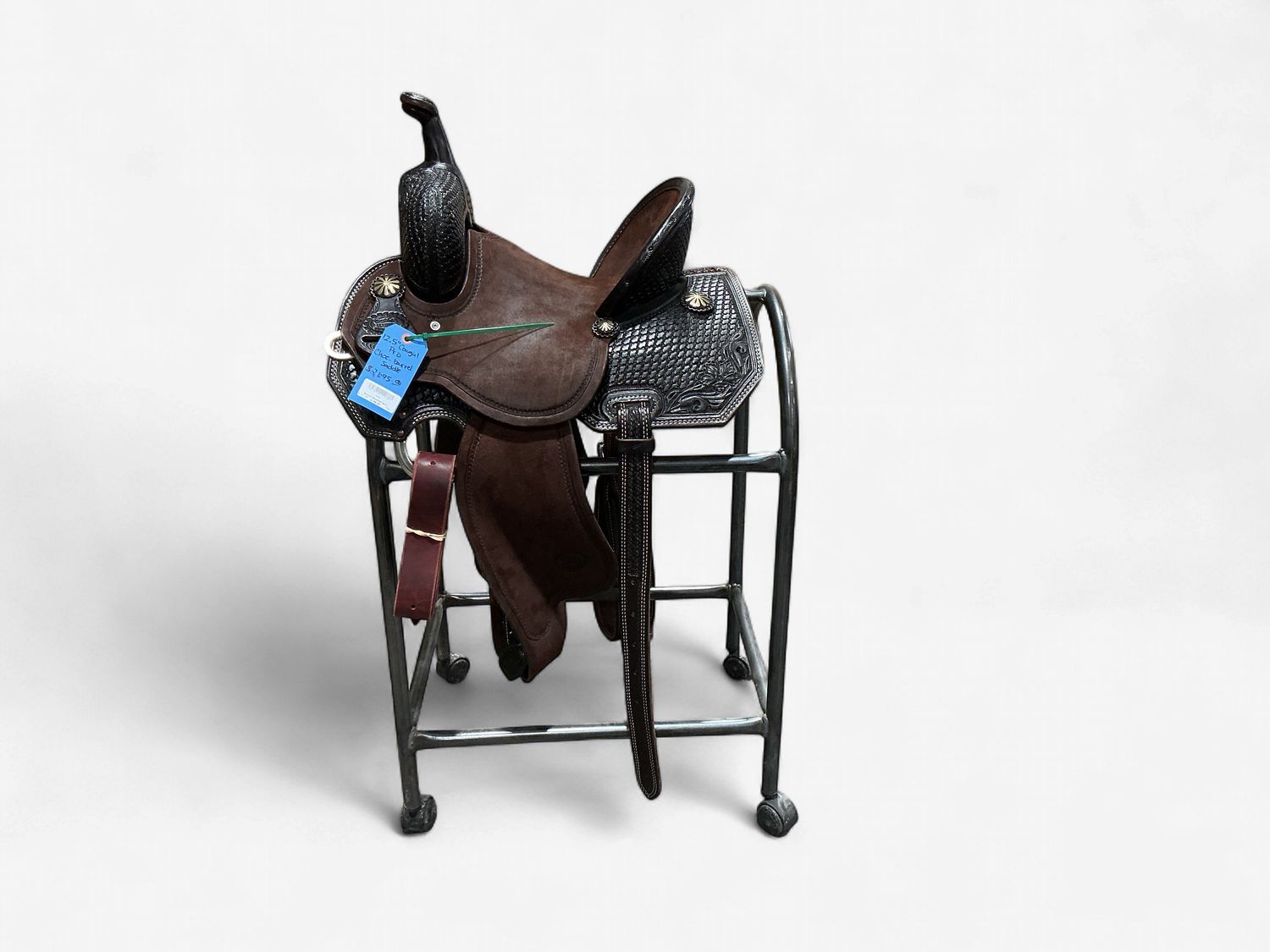 Irvine Cowgirl Pro Chocolate Barrel Saddle - 12.5" Combo &amp; Border Tooling