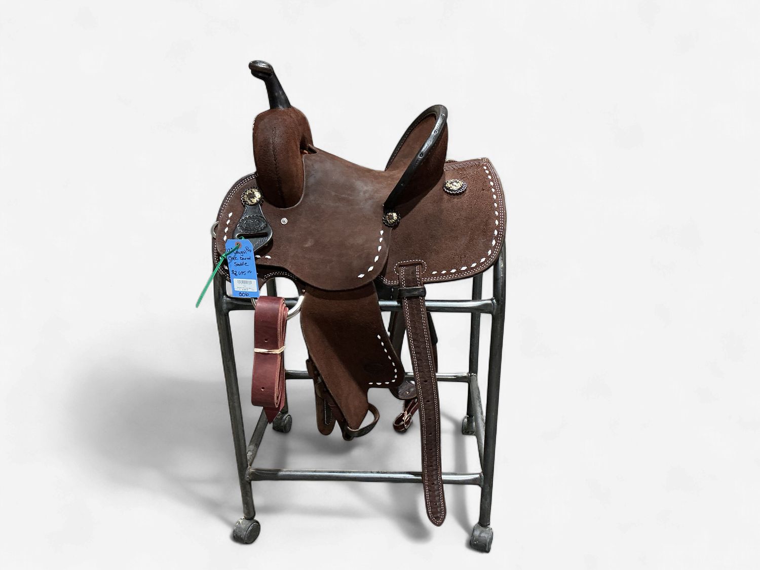Irvine Cowgirl Pro Chocolate Barrel Saddle - 12" Full Border Tooling