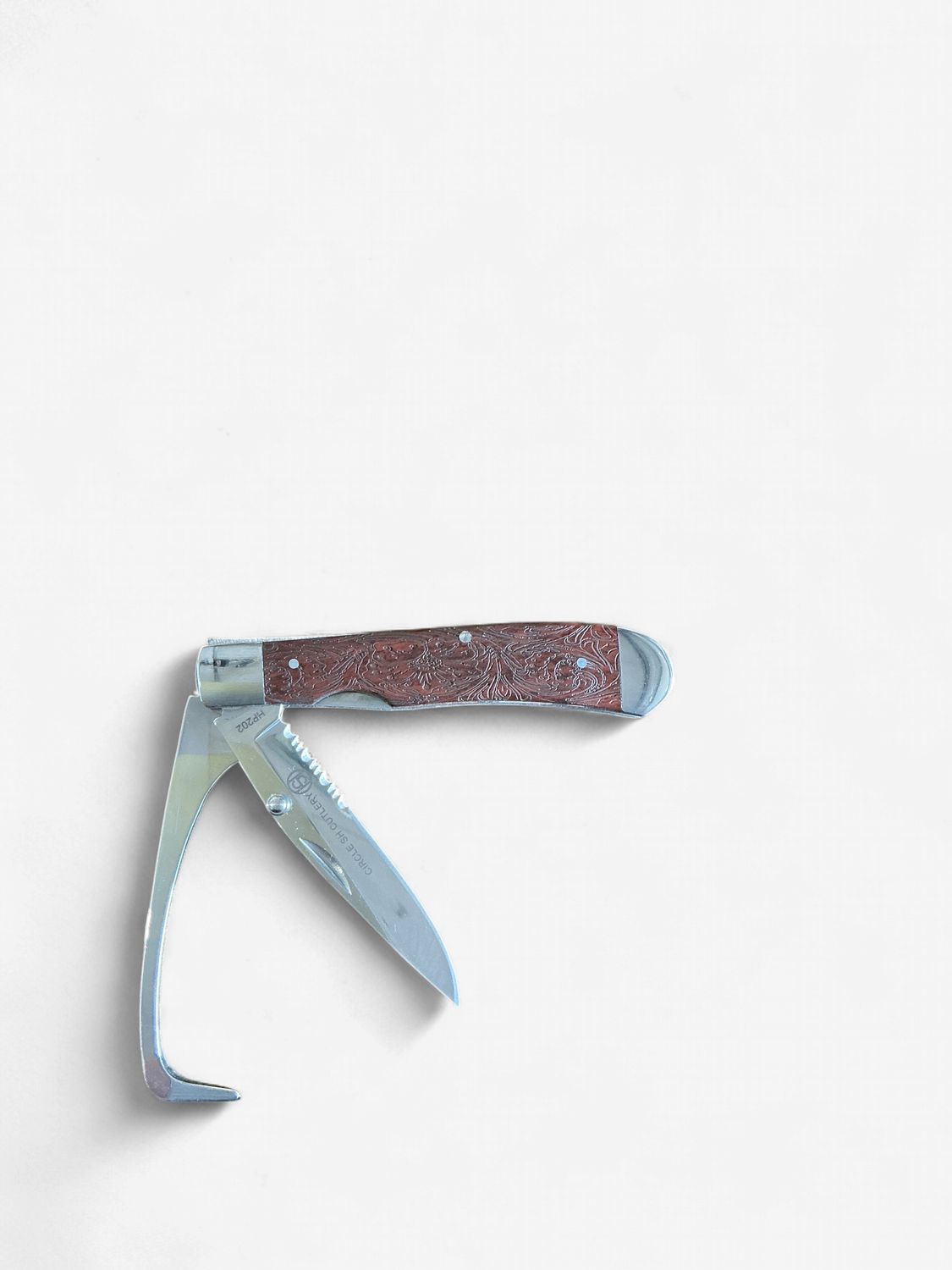 Circle SH Etched Wood-Handle Hoof Pick