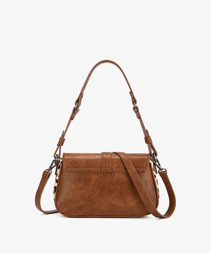 Wrangler Western Buckle Studded Shoulder Crossbody Bag - Brown