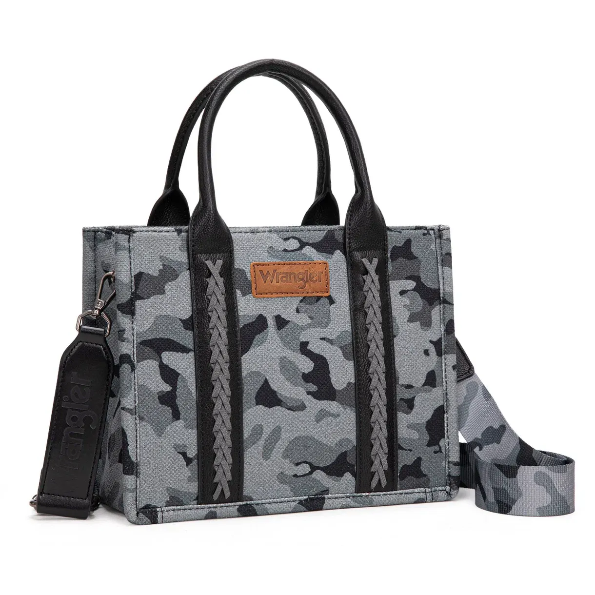 Wrangler Camo Tote/Crossbody - Black