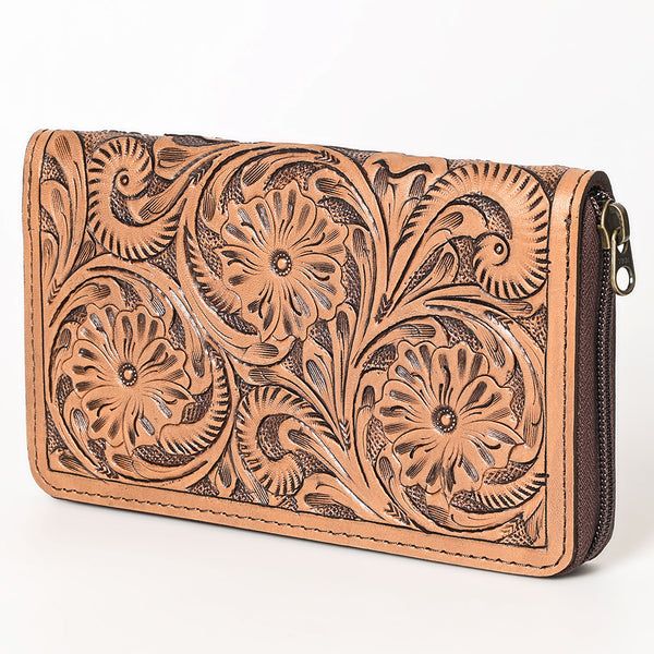 Ohlay Hand-Tooled Genuine Leather Western Wallet