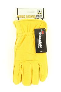 HD Xtreme Men's Lined Deerskin Work Gloves - Tan