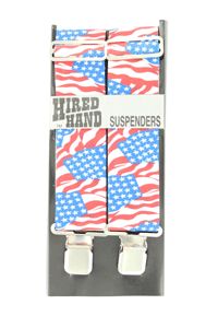 Nocona 48-Inch Red, White and Blue Suspenders