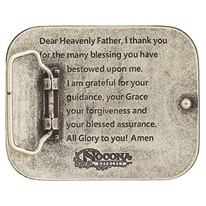 Nocona Rectangular Cowboy Prayer Buckle