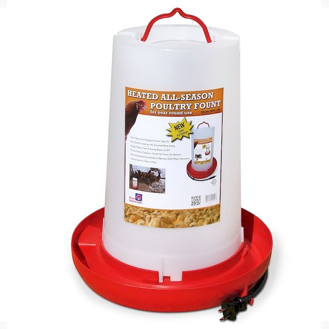 Farm Innovators Heated Poultry Fountain - 3 gal
