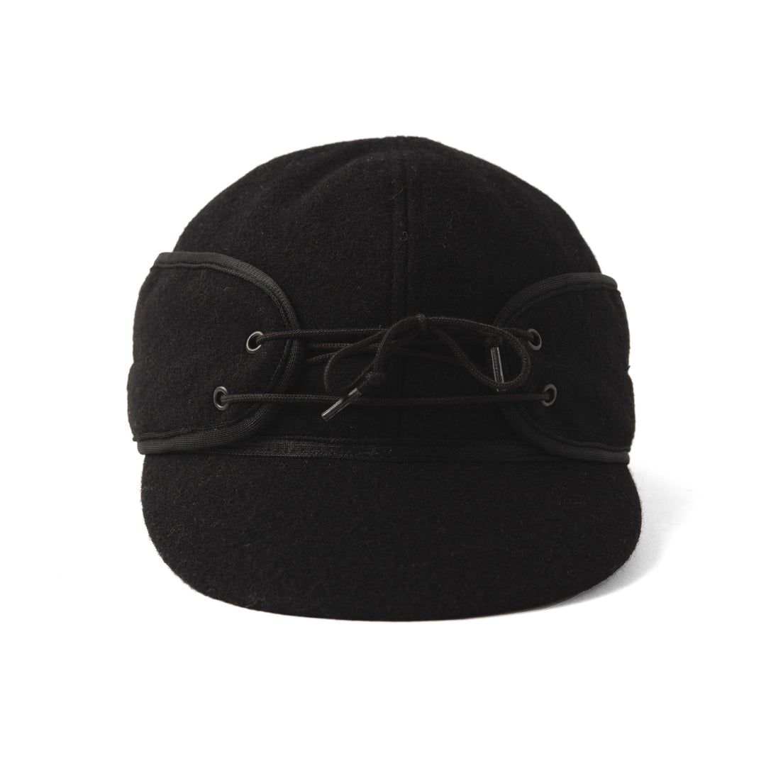 Crown Cap Classic Wool Blend Railroad Hat - Black