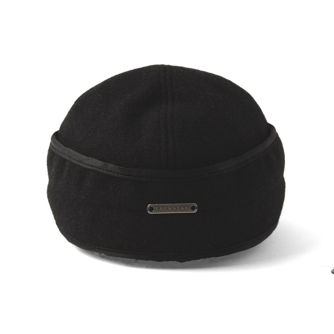 Crown Cap Classic Wool Blend Railroad Hat - Black
