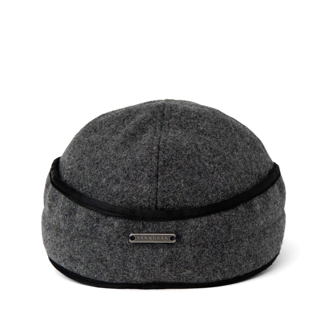 Crown Cap Classic Wool Blend Railroad Hat - Charcoal