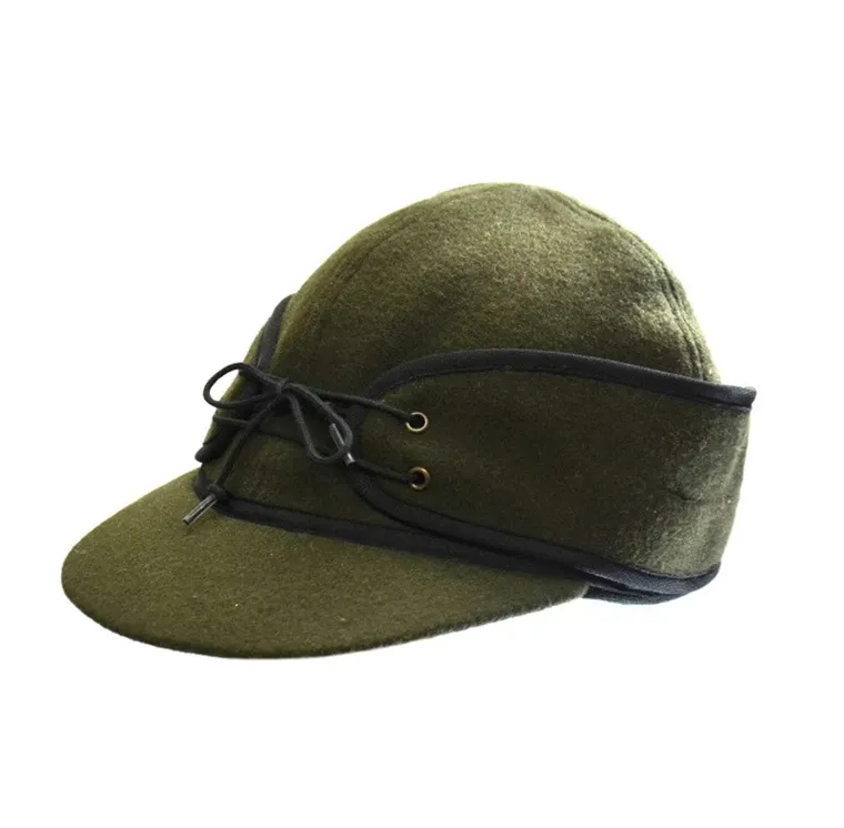 Crown Cap Classic Wool Blend Railroad Hat - Loden