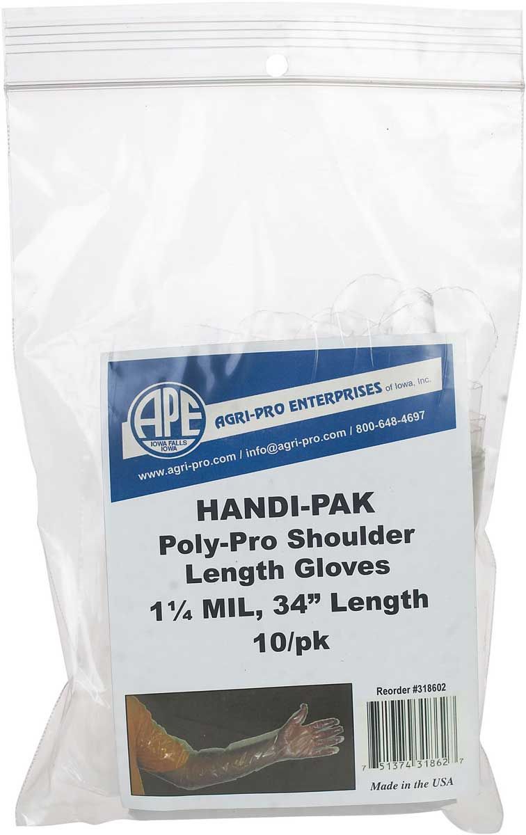 Agri-Pro Handi-Pak Shoulder Length OB Gloves 10 Pack 318602