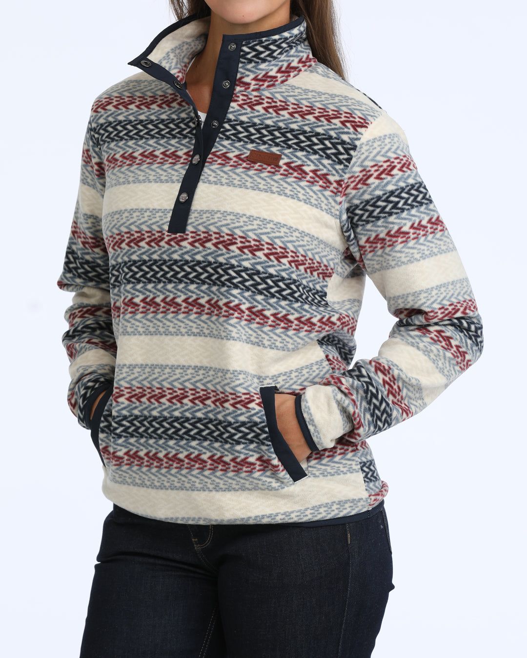 Cinch Women's Cream Fleece Pullover