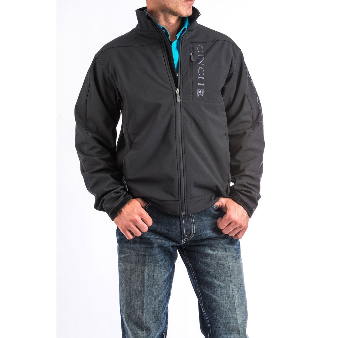 Cinch Men's Black Solid Bonded Jacket