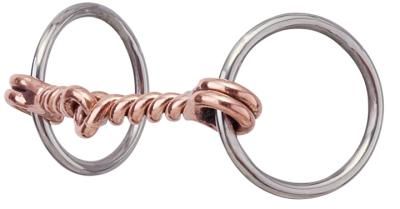 AHE Stainless Miniature Twisted Copper Snaffle Bit