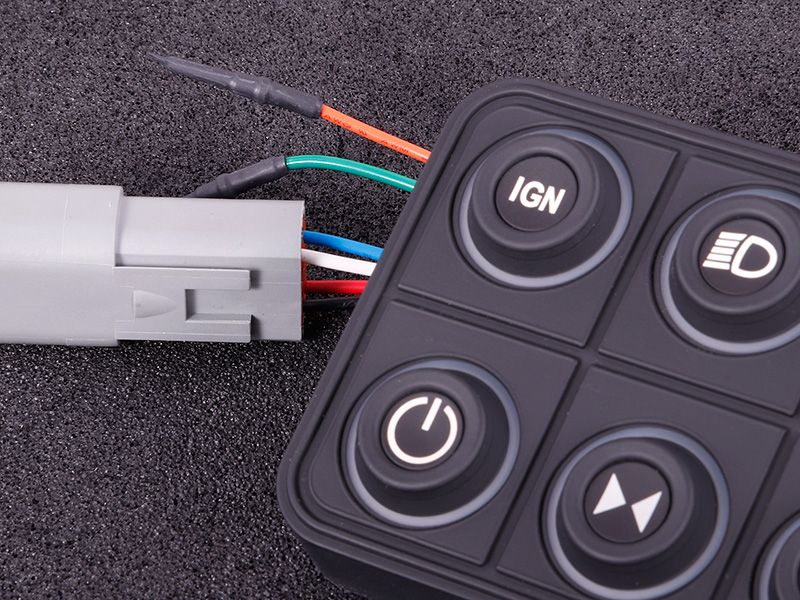 CAN keypad (8 keys) multi color LED