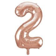 34in Rose Gold Numeral 2
