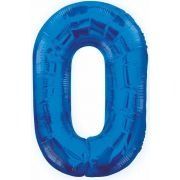 34in Blue Glitz Numeral 0