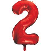 34in RED NO.2 JUMBO FOIL BALLOON