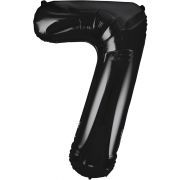 34in BLACK NUMBER 7 JUMBO FOIL BALLOON