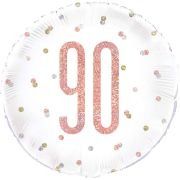 18in Glitz Rose Gold 90 Foil Balloon