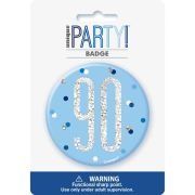 3in GLITZ BLUE 90 BADGE