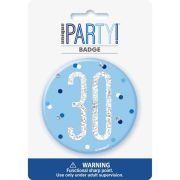 3in GLITZ BLUE 30 BADGE