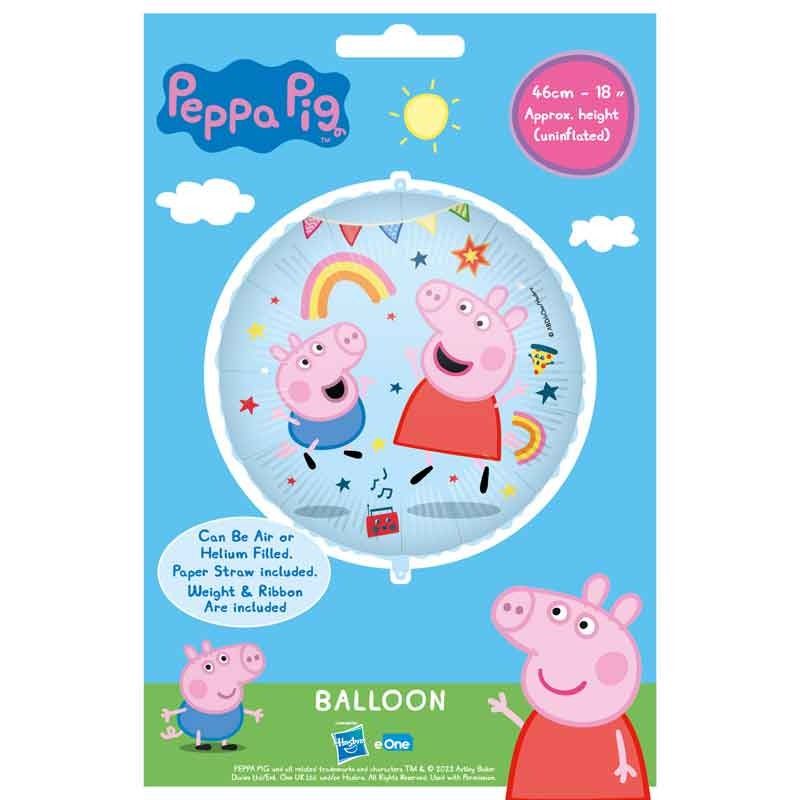 18in PEPPA PIG MESSY PLAY FOIL BALLOO