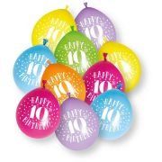 9in Happy 10th Birthday Balloons