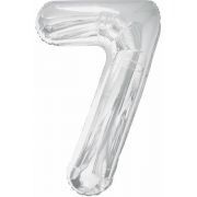 34in Silver Glitz Numeral 7