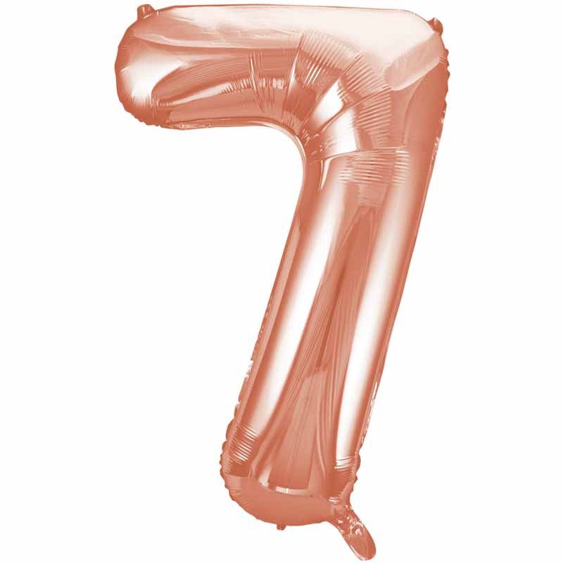 Uninflated 34in Rose Gold Numeral 7