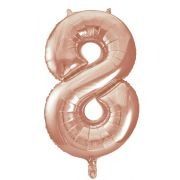 34in Rose Gold Numeral 8