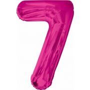 34in Pink Glitz Numeral 7