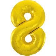 34in CLASSIC GOLD NUMBER 8 FOIL BALLOON