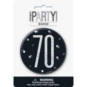 3in BLACK GLITZ 70 BADGE
