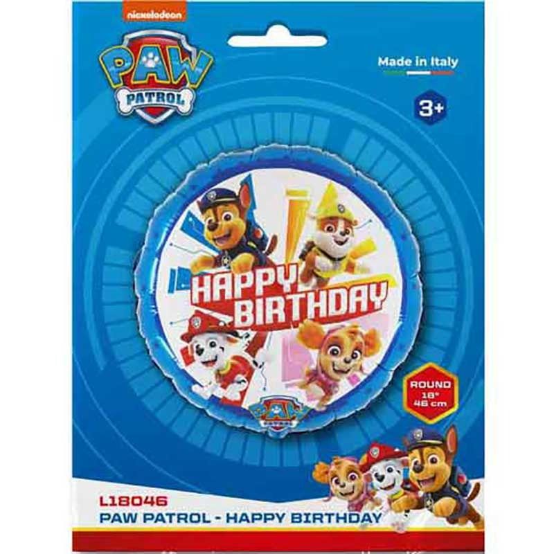 18in PAW PATROL HAPPY BIRTHDAY FOIL B
